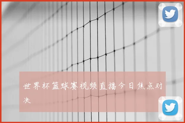 世界杯篮球赛视频直播今日焦点对决